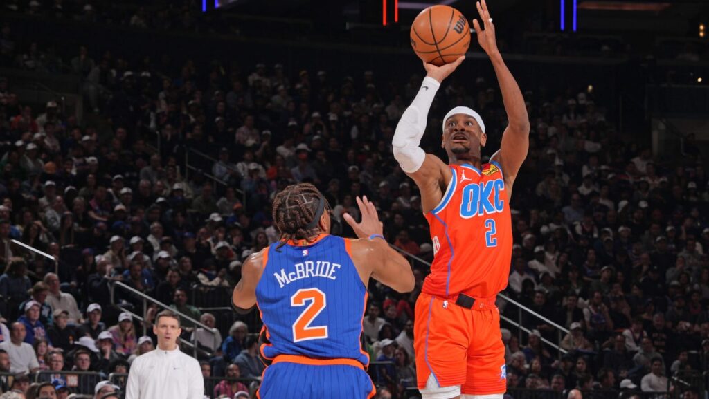 Knicks vs okc thunder match player stats